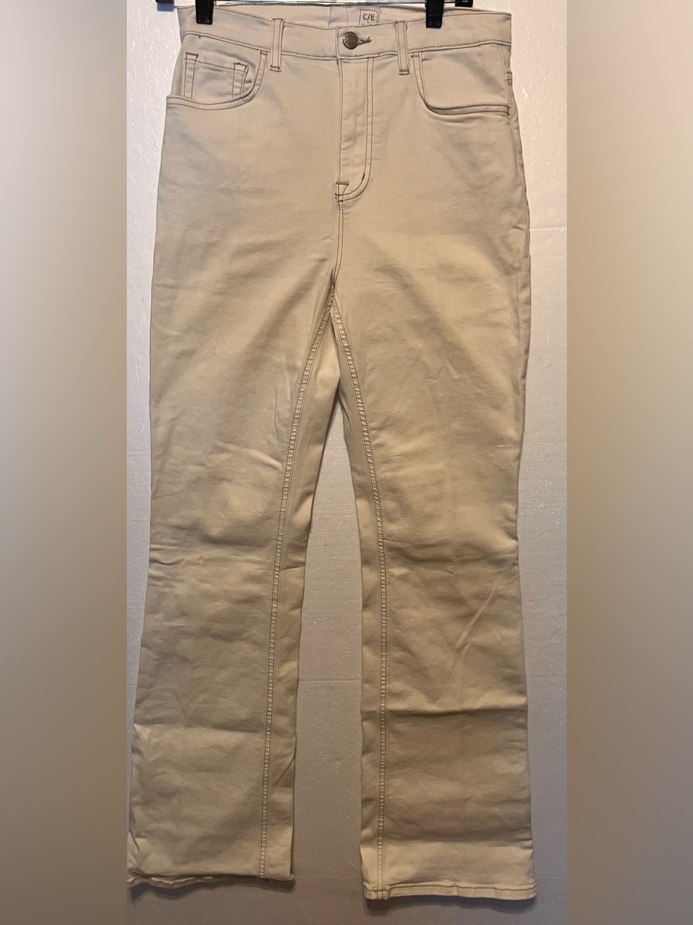 Current/Elliott Sz 28 Cream Flare Jeans